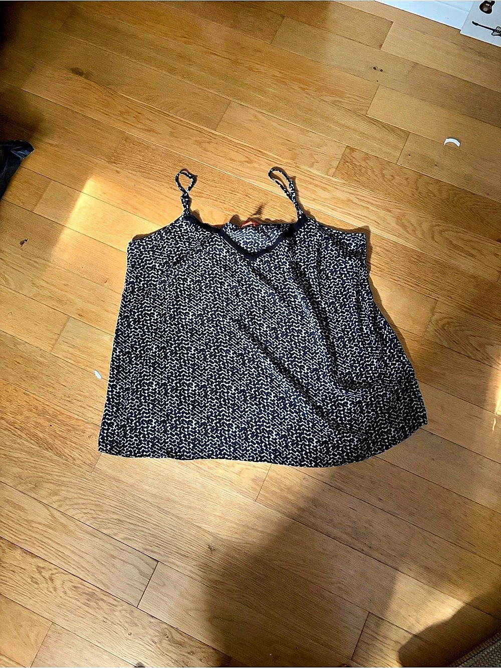 Abstract Black & White Camisole Like New